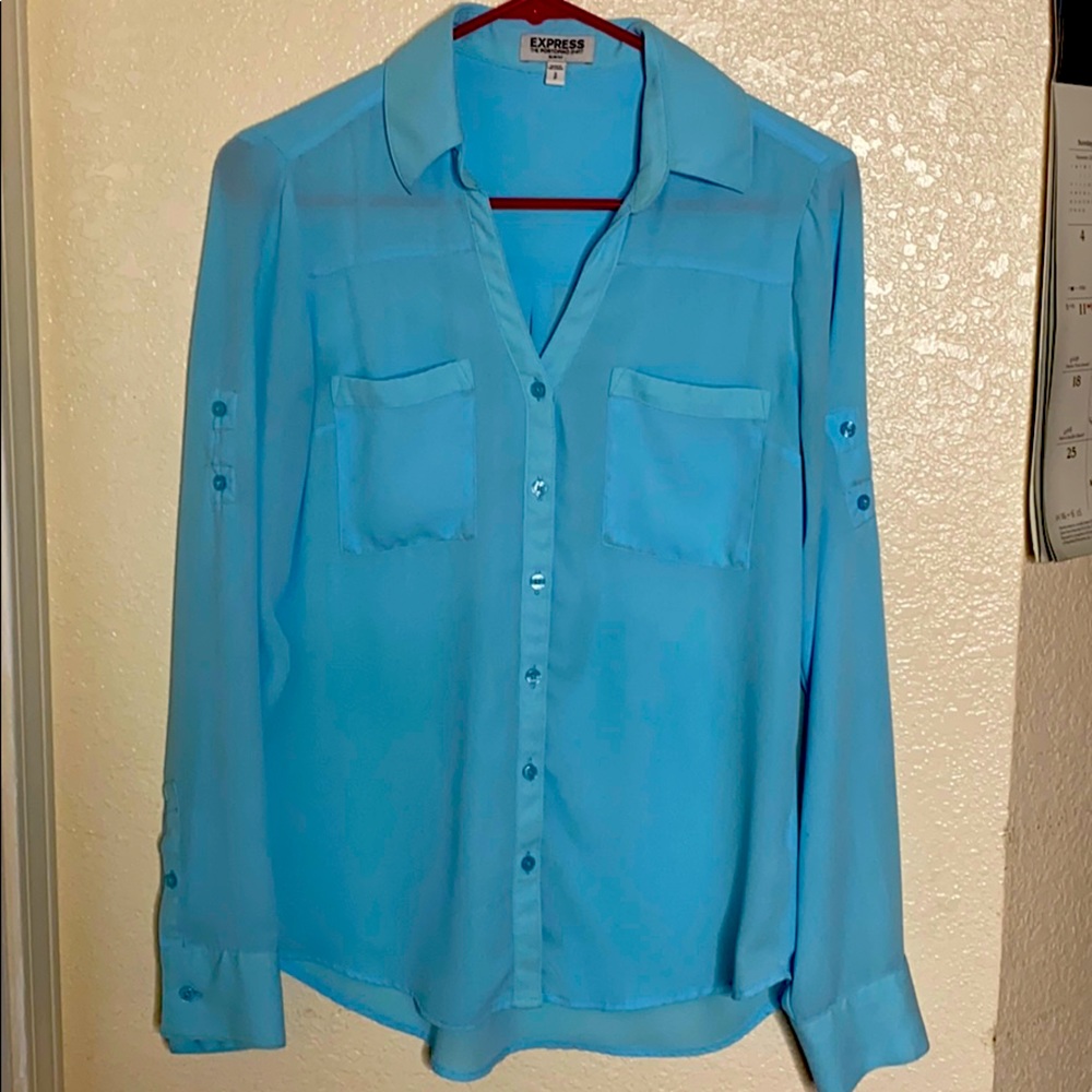 Dressy light blue blouse
